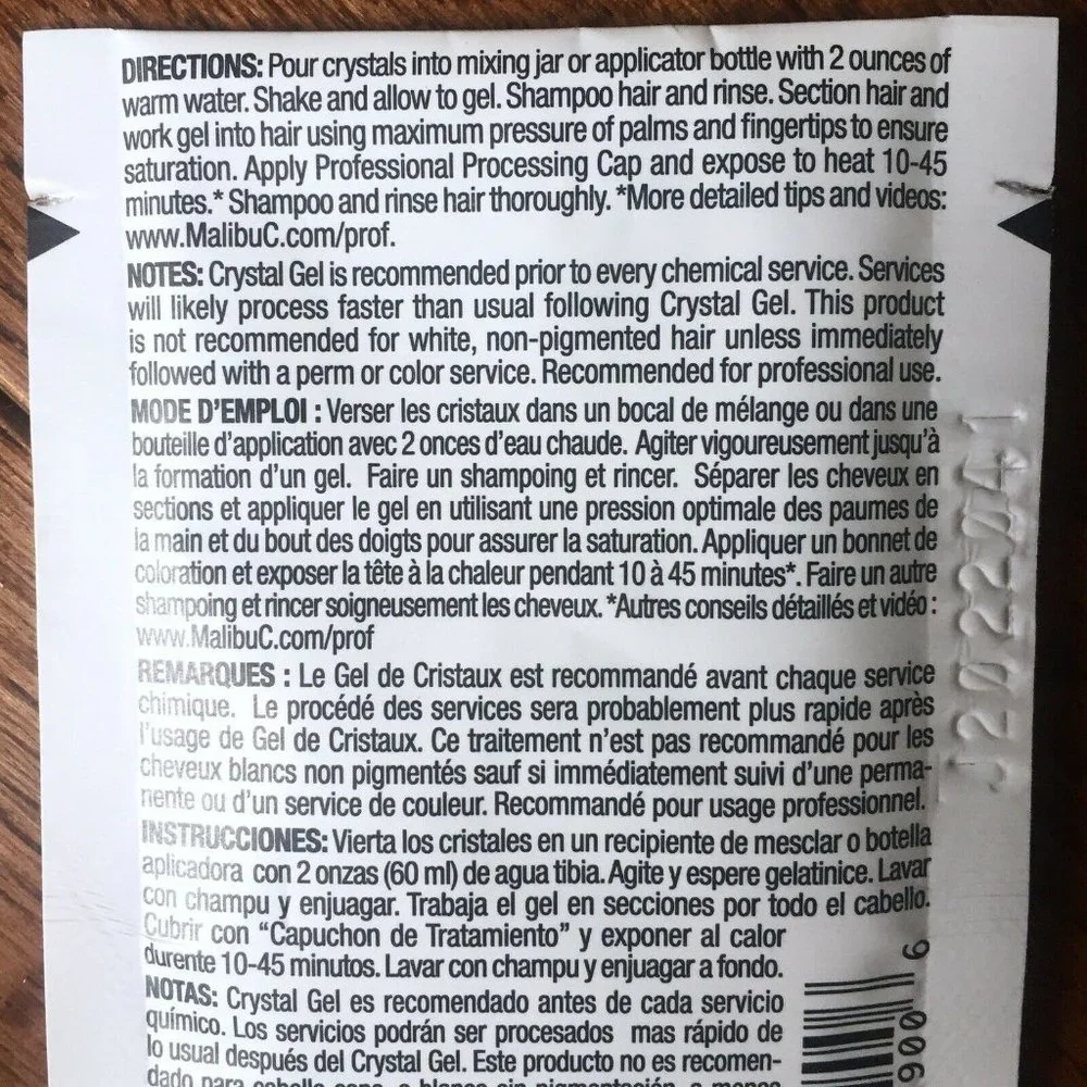x4‎ Malibu C Crystal Gel Treatments + 4 Caps